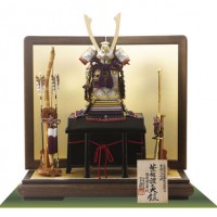 東京　御岳神社所蔵　重要文化財　紫裾濃威大鎧模写　鎧飾り