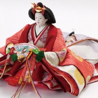 京八番親王六寸官女付焼桐三段飾りセット　Ｎｏ３０３１Ｂ　姫