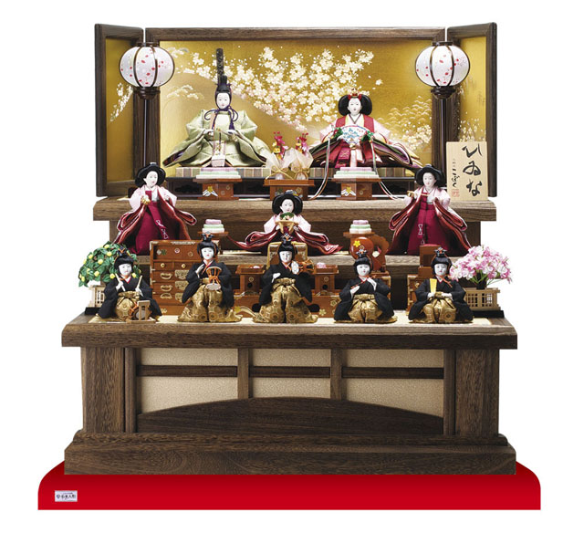 雛人形・焼桐五段飾り京十番親王芥子十人飾 Ｎｏ３０１０Ｂ－小木人形 人形のまち岩槻－ |