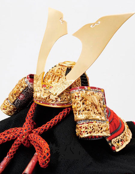奈良　春日大社所蔵　国宝『竹に虎雀』金物赤糸威大鎧模写三分の二　兜飾り Ｎｏ３１０Ａ