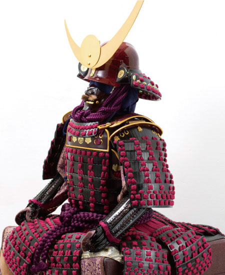 五月人形 ・上杉神社蔵　山形県文化財 紫糸威具足模写鎧飾り　Ｎｏ３２３１