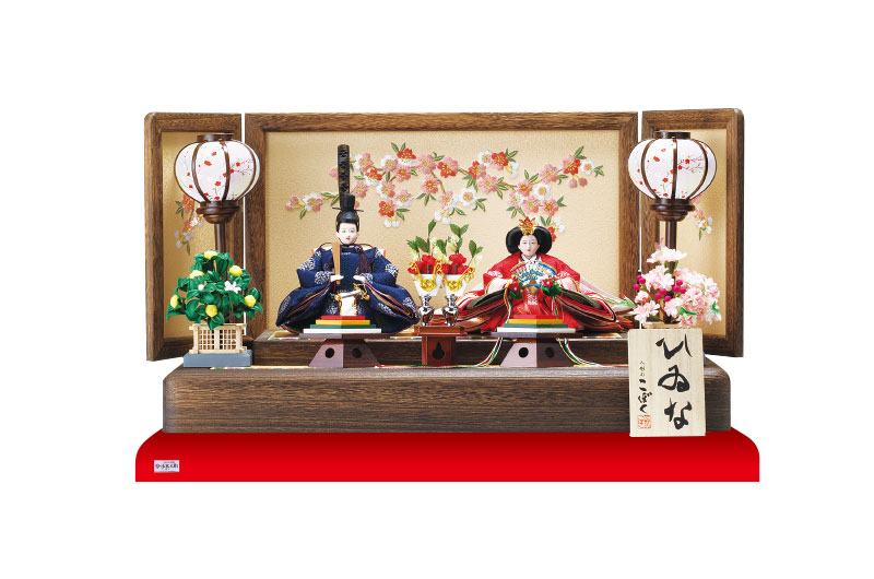 雛人形・京小十番親王焼桐平台飾りコンパクトサイズセット　Ｎｏ１００９Ｂ