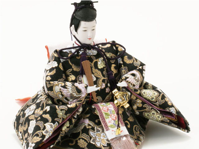 雛人形・京十番親王焼桐高床台親王飾りＮｏ１０１０Ｂ　男雛のお顔と衣装