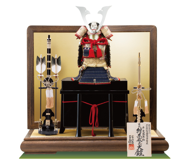 五月人形・国宝模写　広島　厳島神社所蔵 　紺糸威之大鎧　Nｏ３２１Ｅ