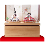 雛人形・京十一番親王タモ材収納飾りＮｏ１０２８セット