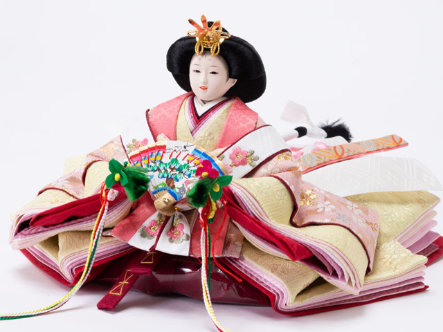 京十一番親王 塗り収納飾り Ｎｏ４３０２Ｄセット　女雛の衣装とお顔