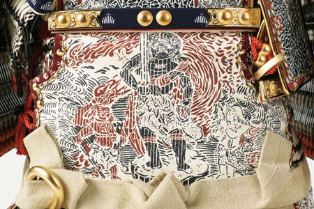 五月人形・白糸威褄取の大鎧　五分の二模写鎧　メトロポリタン美術館所蔵Ｎｏ３２１-Ｊ　鎧　弦走