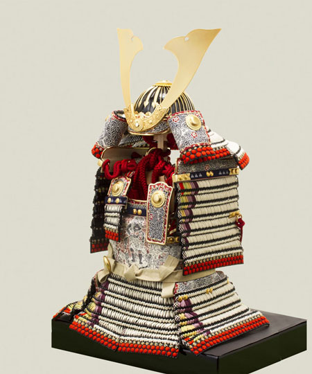 五月人形・白糸威褄取の大鎧　五分の二模写鎧　メトロポリタン美術館所蔵Ｎｏ３２１-Ｊ　鎧本体