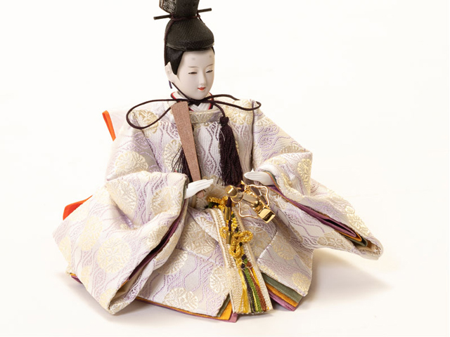 雛人形・京十二番親王　檜平台飾り　ＮＯ１２０７　男雛の衣装とお顔