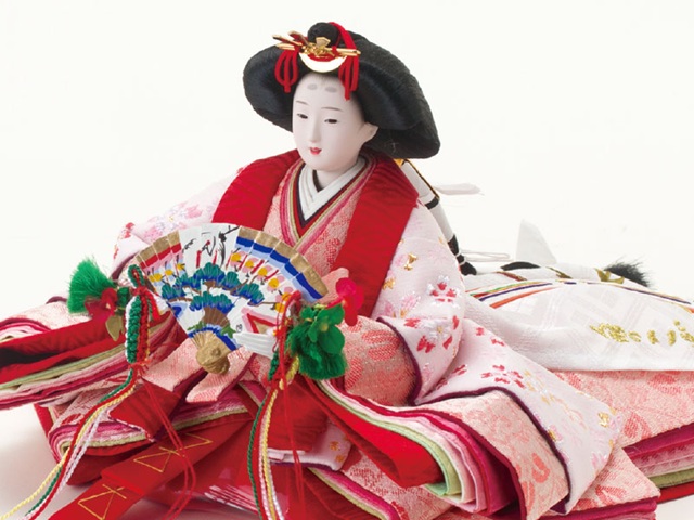 雛人形・京十一番親王焼桐収納飾りNo1020Aセット 女雛のお顔