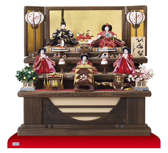 雛人形・京十一番親王柳官女付焼桐三段飾りセット　Ｎｏ２９９２Ａ