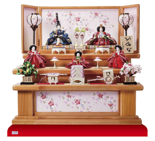 雛人形・京十一番親王柳官女付塗桐三段飾りセットＮｏ３０１２Ｃ