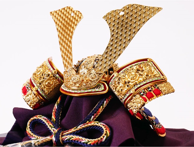 五月人形・コンパクト 兜収納飾り No510A 兜本体全体