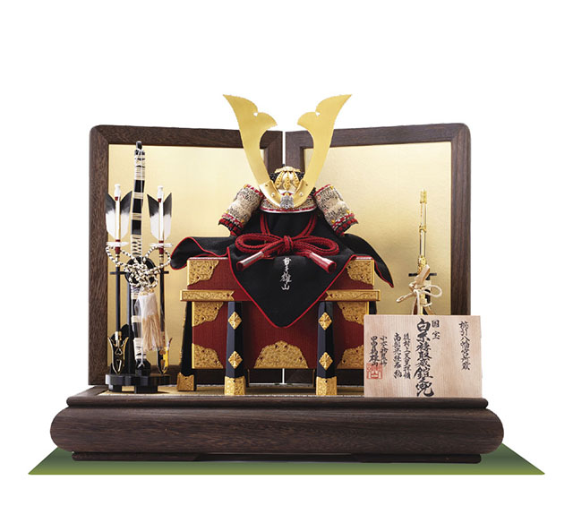 五月人形・青森 櫛引八幡宮所蔵　国宝模写　白糸褄取威之大鎧飾り　 Ｎｏ３２１-Ｃ