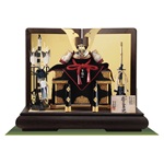 五月人形・山梨　菅田天神社所蔵　国宝模写 小桜韋黄辺威之兜 平台飾り　Ｎｏ３１１-Ｄ