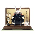 五月人形・広島　厳島神社所蔵 　国宝模写浅葱綾威兜平台飾りＮｏ３１１-Ｅ