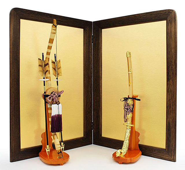 五月人形・国宝模写 大山祇神社所蔵 紫糸威大鎧平台飾り Ｎｏ３２１Ｋ 飾台・屏風