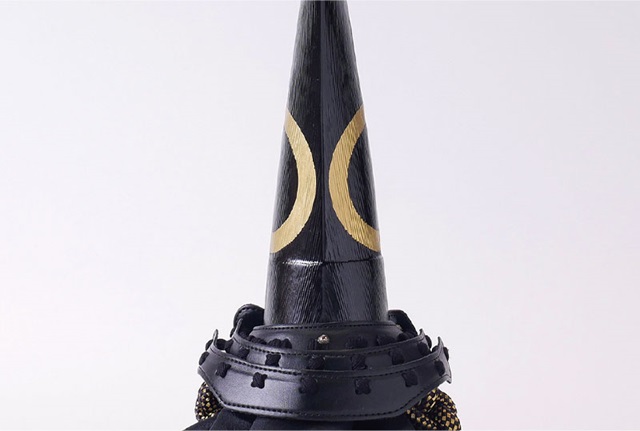 五月人形・加藤清正公兜（長烏帽子形兜）陣幕飾りＮｏ４１９２Ｂ　兜の部分の背面