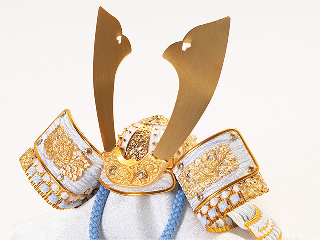 五月人形・パステルカラー兜 収納飾り　水色源氏兜収納セット　Ｎｏ５３０Ａ　兜本体