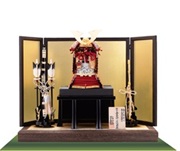 五月人形・奈良 春日大社所蔵　国宝模写　『竹に虎雀』金物赤糸威大鎧飾り　Ｎｏ３４１Ａ