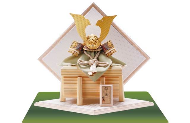 五月人形・天賦之兜 大地セット 鈴甲子 雄山作 No3995A