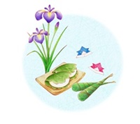 五月人形・端午の節句　柏餅　端午の節句のお供え物