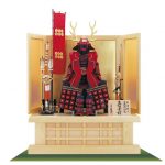 五月人形・戦国武将　真田幸村公　高野山蓮華定院蔵(伝)幸村所用模写鎧兜高野槙高床台飾り　Ｎｏ２２７１