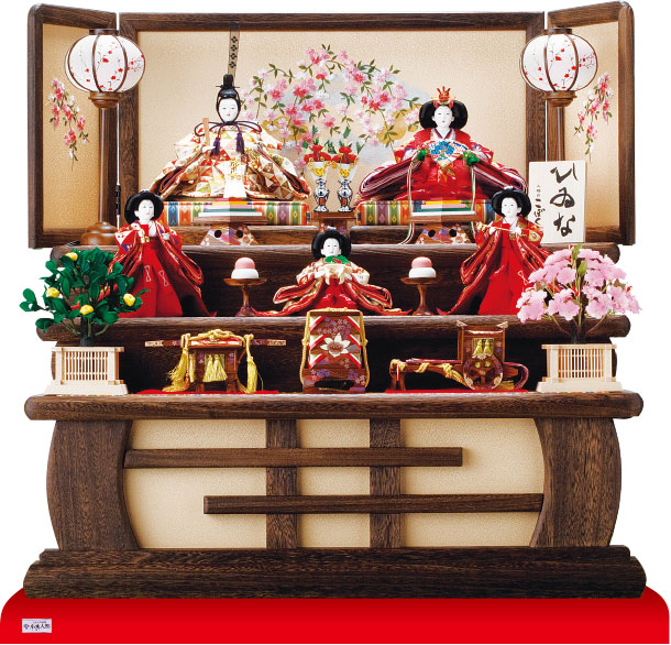 京十番親王芥子官女付焼桐三段飾りセット Ｎｏ３０１１ | 雛人形