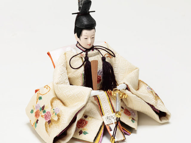 京小十番焼桐平台親王飾りＮｏ１００５Ｂ　男雛のお顔と衣装