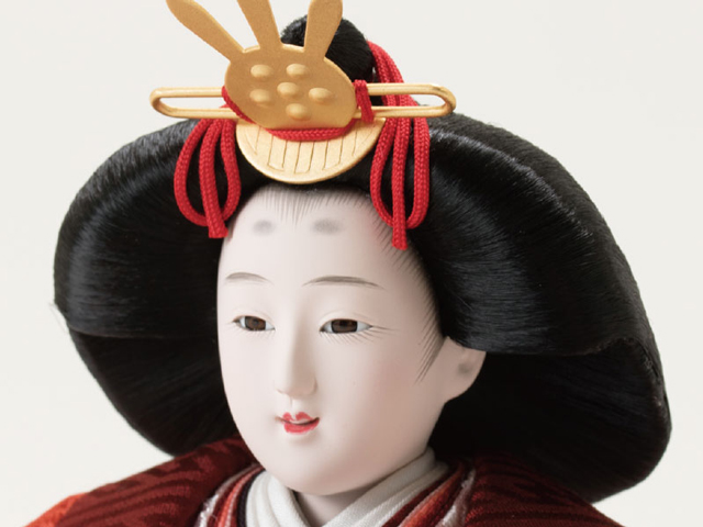 雛人形・京十番親王毛氈飾りセット　Ｎｏ１０１4　女雛のお顔