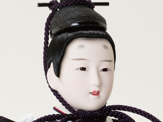 雛人形・京十番親王毛氈飾りセット　Ｎｏ１０１4　男雛のお顔