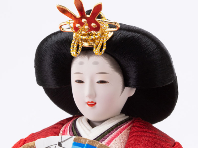 雛人形・京十二番焼桐平台親王飾りＮｏ１２０４　女雛のお顔