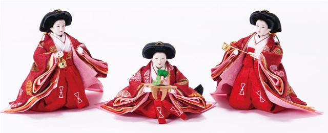 雛人形・京十一番親王柳官女付焼桐三段飾りセット　Ｎｏ２９９２Ａ　官女