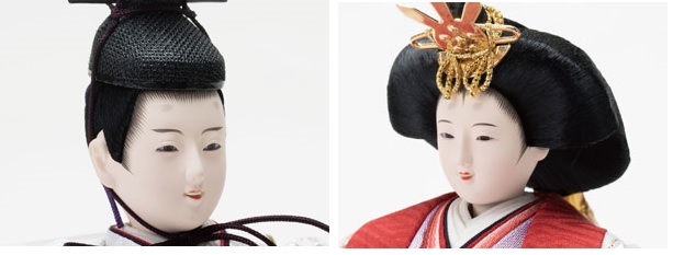 雛人形・収納飾り・京十一番親王焼桐収納飾りＮｏ１０２１Dセット 御雛、女雛のお顔