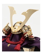 五月人形・総裏白檀塗り仕上げ赤糸威兜10号焼桐平台飾No3312Bセット 兜本体