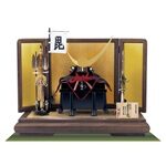 五月人形・戦国武将鎧兜　上杉神社蔵　山形県文化財紫糸縅具足模写兜飾りＮｏ３１３１