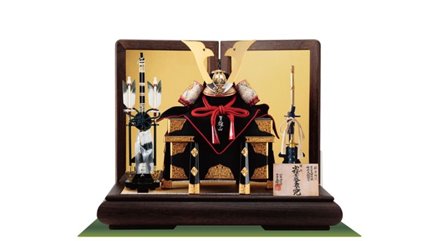 五月人形・山梨　菅田天神社所蔵　国宝模写 小桜韋黄辺威之兜 平台飾り　Ｎｏ３１１-Ｄ