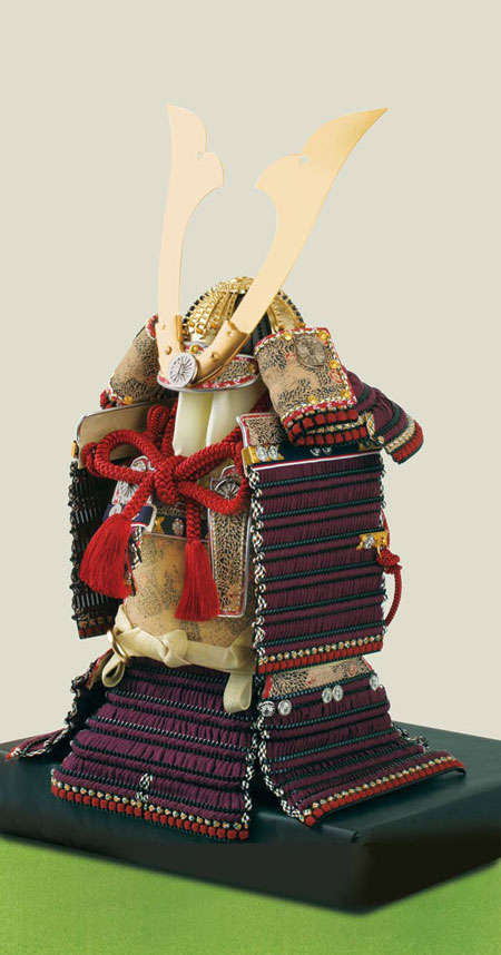 五月人形・大山祇神社所蔵　国宝紫糸威大鎧模写鎧飾りＮｏ３２１-Ｋ