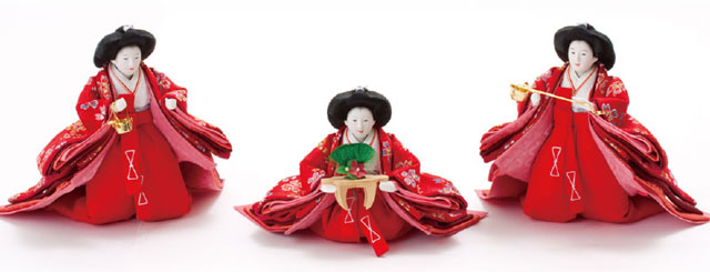 雛人形・京十一番親王柳官女付焼桐三段飾りセット　Ｎｏ３０００C　官女