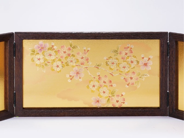 雛人形・京十二番親王小柳官女付焼桐三段収納飾り No2996A v@)42@