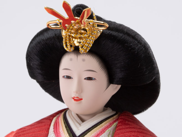 雛人形・京十二番焼桐平台親王飾りＮｏ１２０５　女雛のお顔
