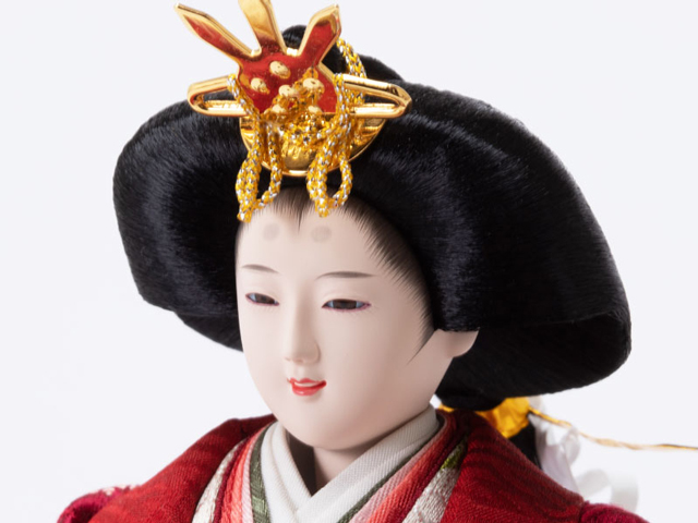 雛人形・京十番 立雛 ケヤキ塗平台飾り　Ｎｏ１３０６女雛のお顔