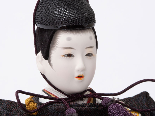雛人形・金彩刺繍衣装 松寿作 京十一番親王 平台飾り　Ｎｏ１３１１Ａ　男雛のお顔