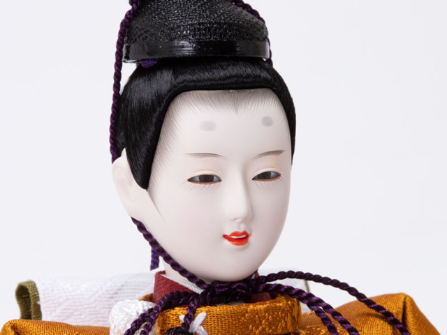 雛人形・京十三番塗り桐平台親王飾りＮｏ１４０５　男雛のお顔