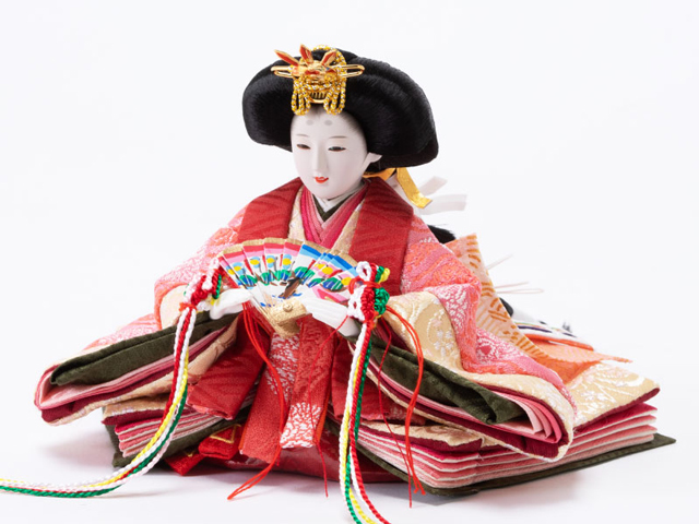 雛人形・京十三番塗り桐平台親王飾りＮｏ１４０５　女雛