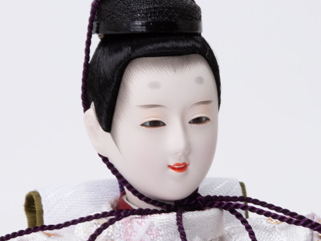 雛人形・京十三番塗り桐平台親王飾りＮｏ１４０６　男雛のお顔