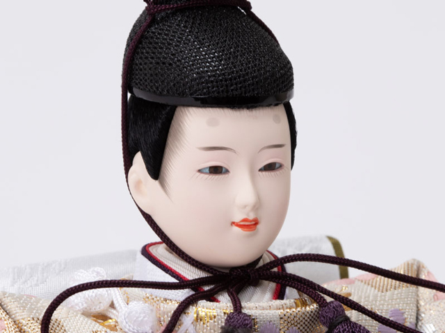 雛人形・京十一番親王 塗り収納飾り Ｎｏ４３０２Ｄセット　男雛のお顔