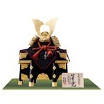 五月人形・奈良　春日大社所蔵　国宝模写　『竹に虎雀』金物赤糸威　兜単品　Ｎｏ4１１Ａ