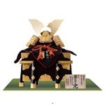 五月人形・青森　櫛引八幡宮所蔵　国宝模写 菊一文字金物赤糸威大鎧　兜単品　Ｎｏ４１１Ｂ