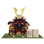 五月人形・五月人形・青森　櫛引八幡宮所蔵　国宝模写　白糸褄取威之兜 単品 Ｎｏ４１１Ｃ